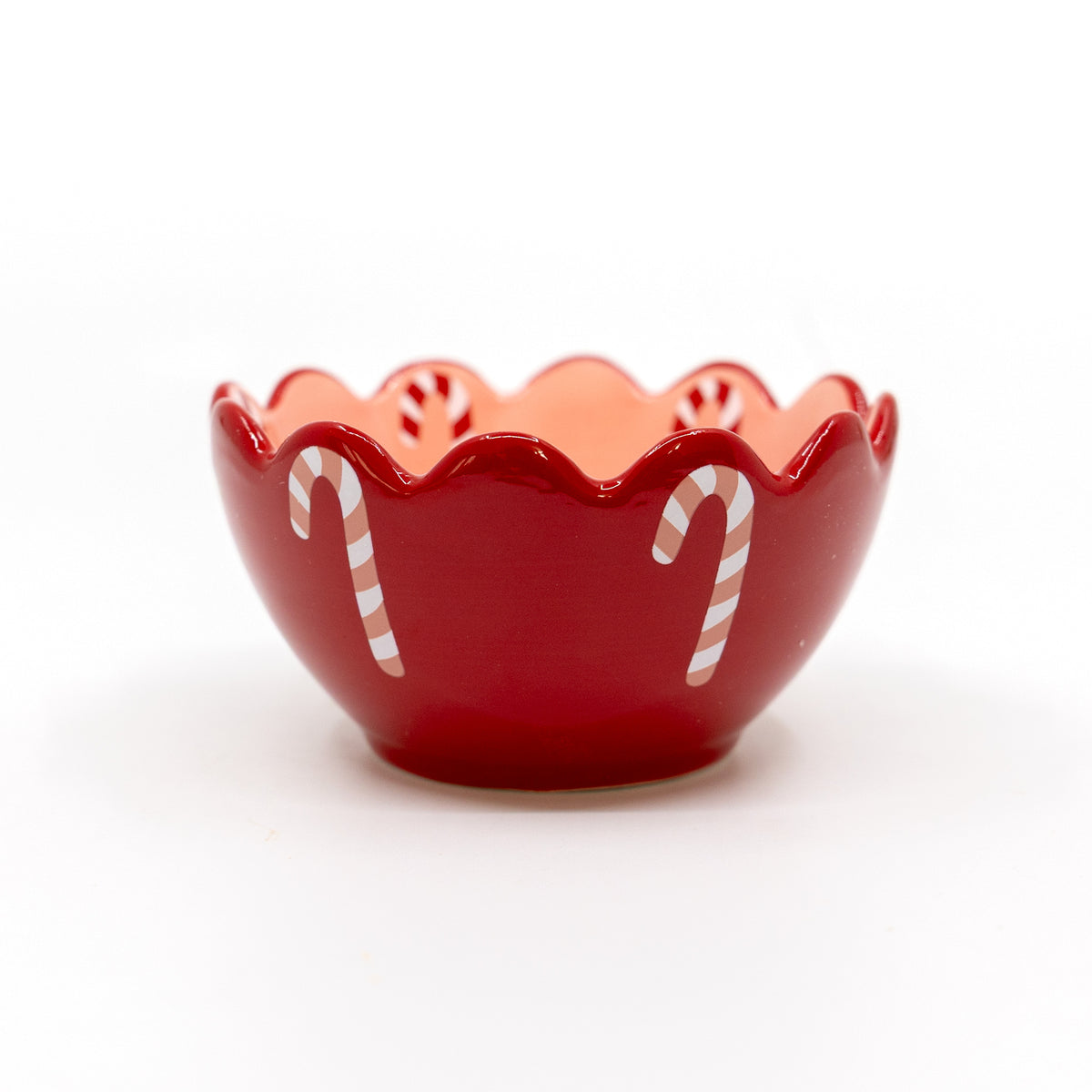 Red Candy Cane Dipping Bowl (Coton Colors)