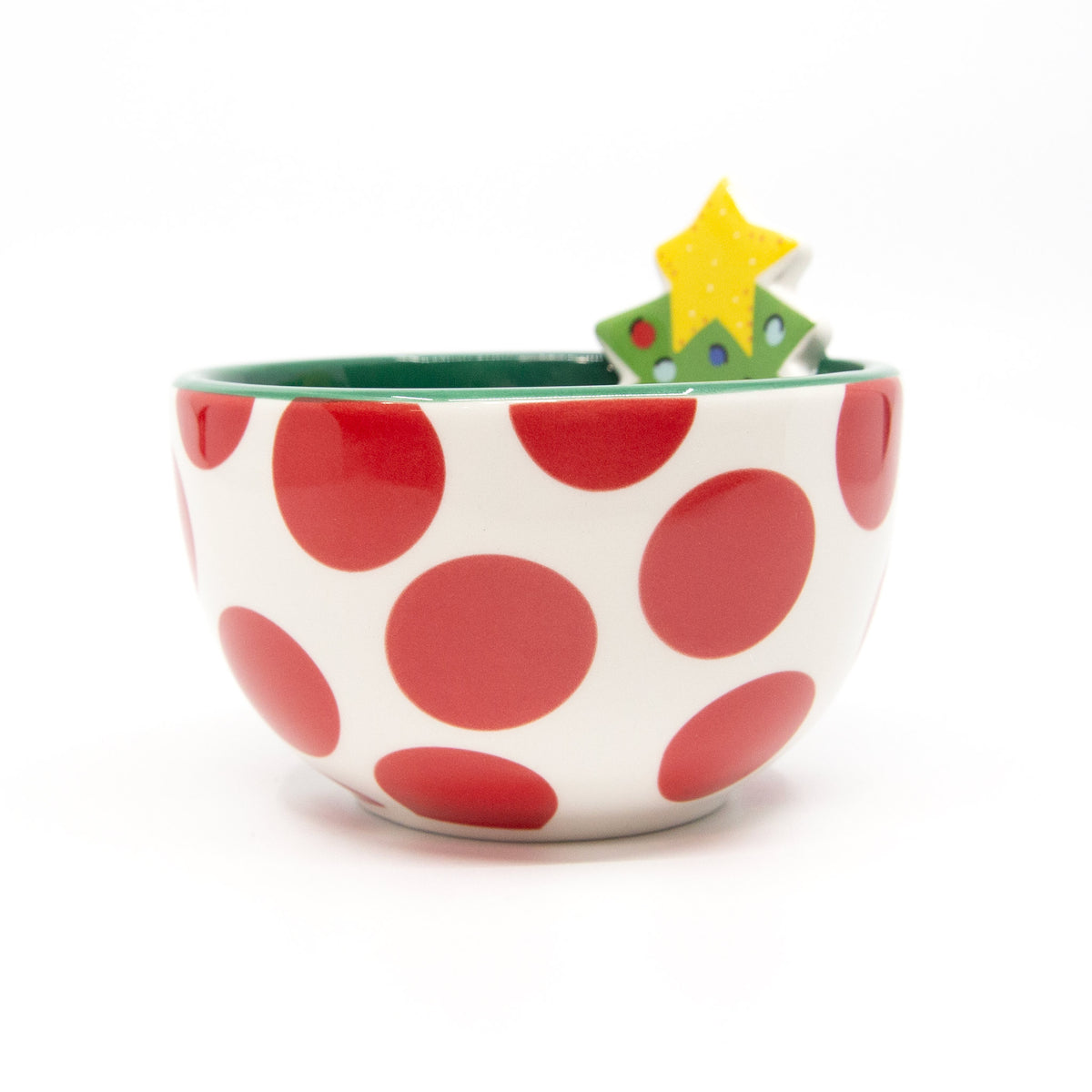 Christmas Tree Polka Dot Bowl