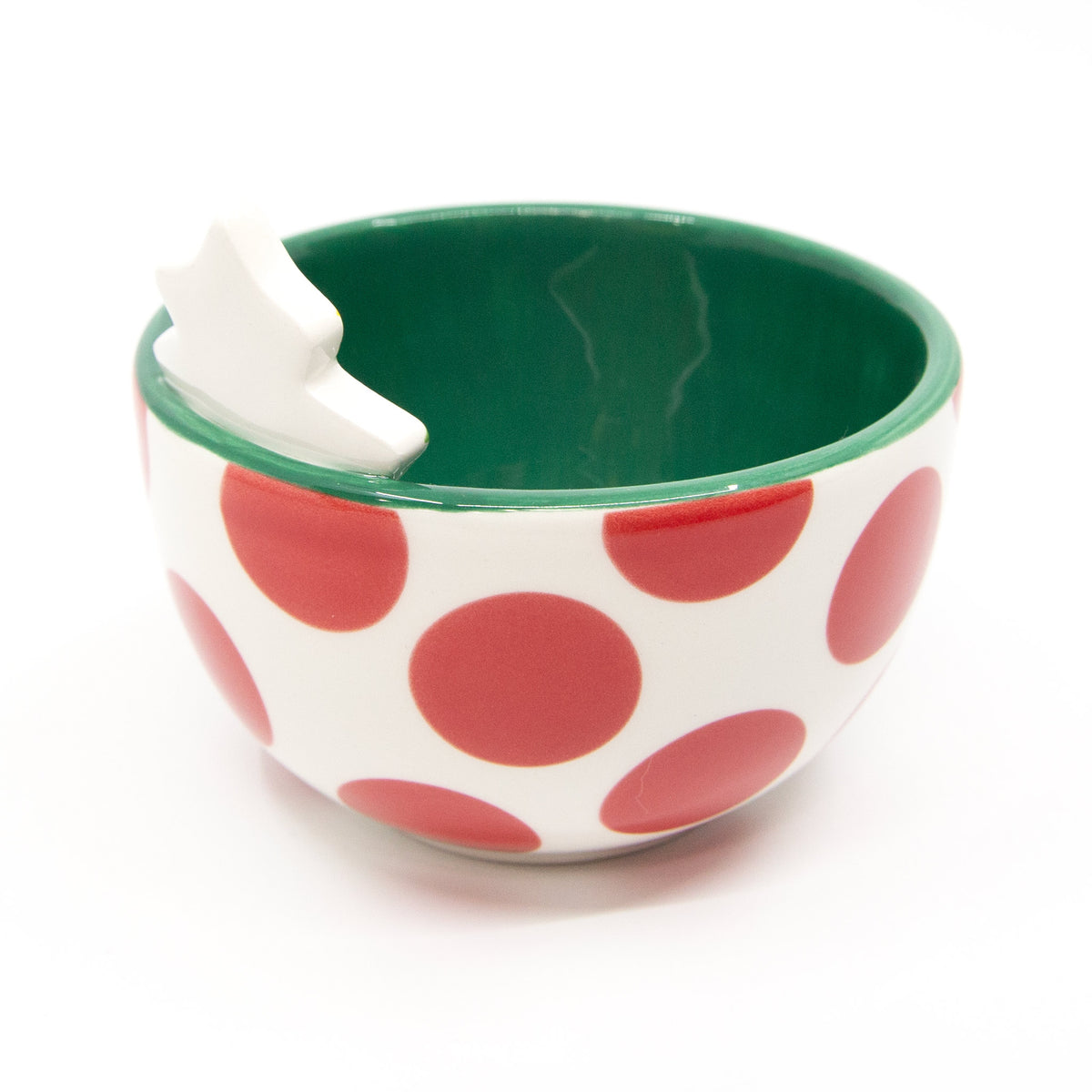 Christmas Tree Polka Dot Bowl