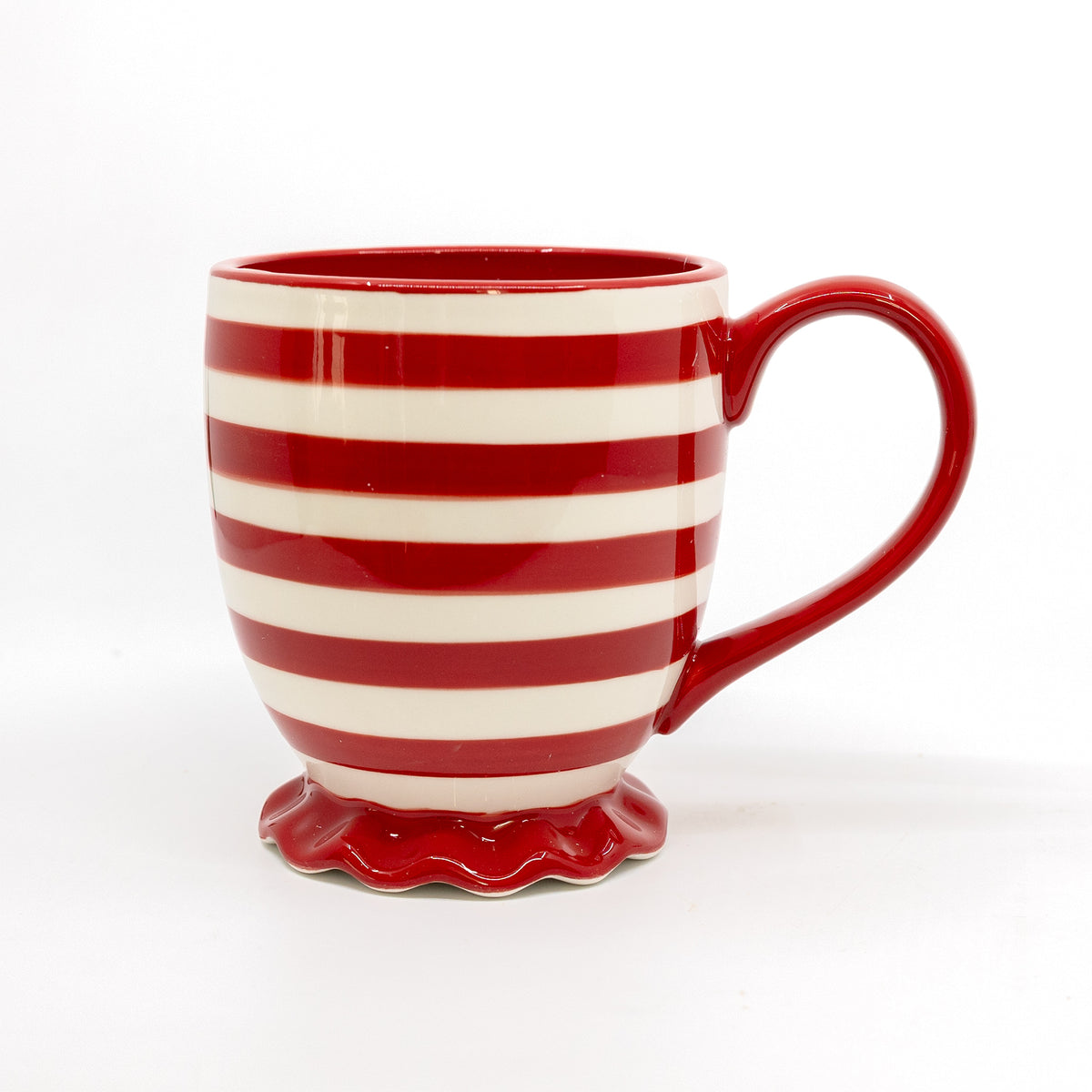 Red Stripe Ruffle Mug (Coton Colors)