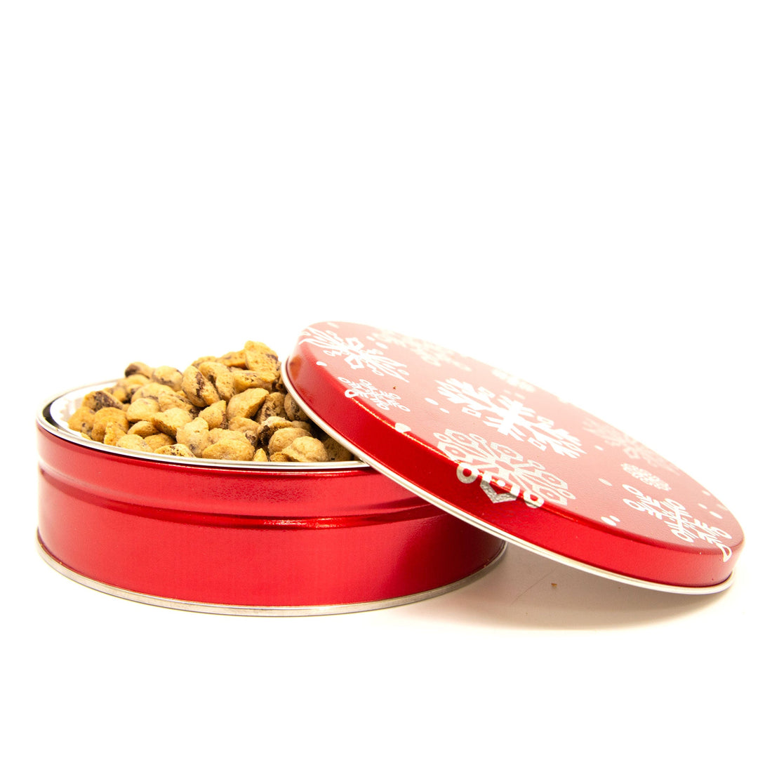 Red and White Snowflake Premium Tin