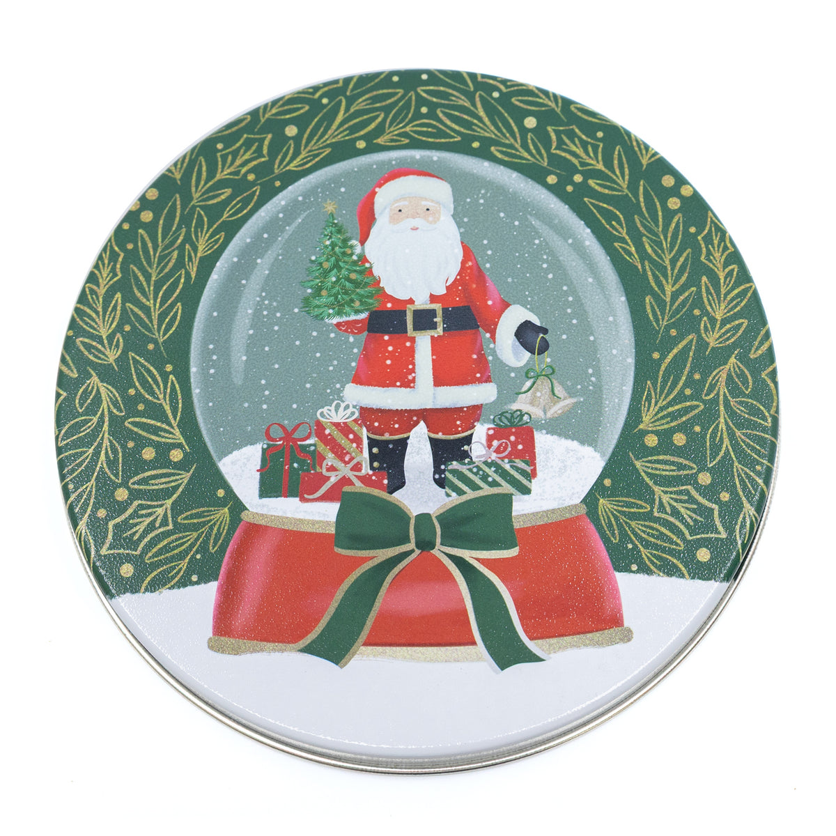 Premium Santa Snowglobe Tin