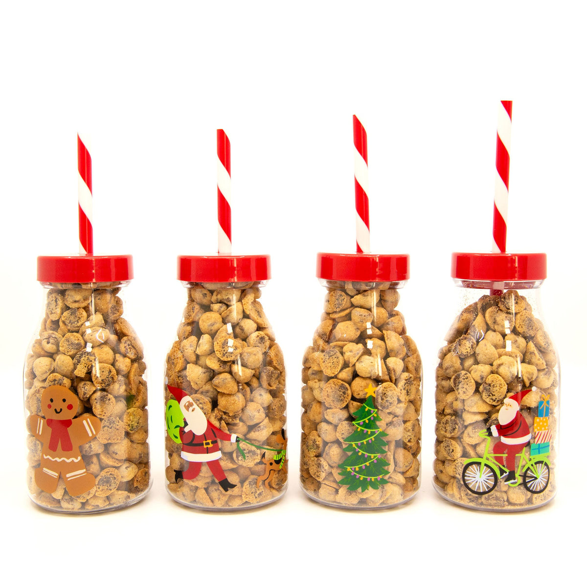 Santa with His Dog Milk Bottle