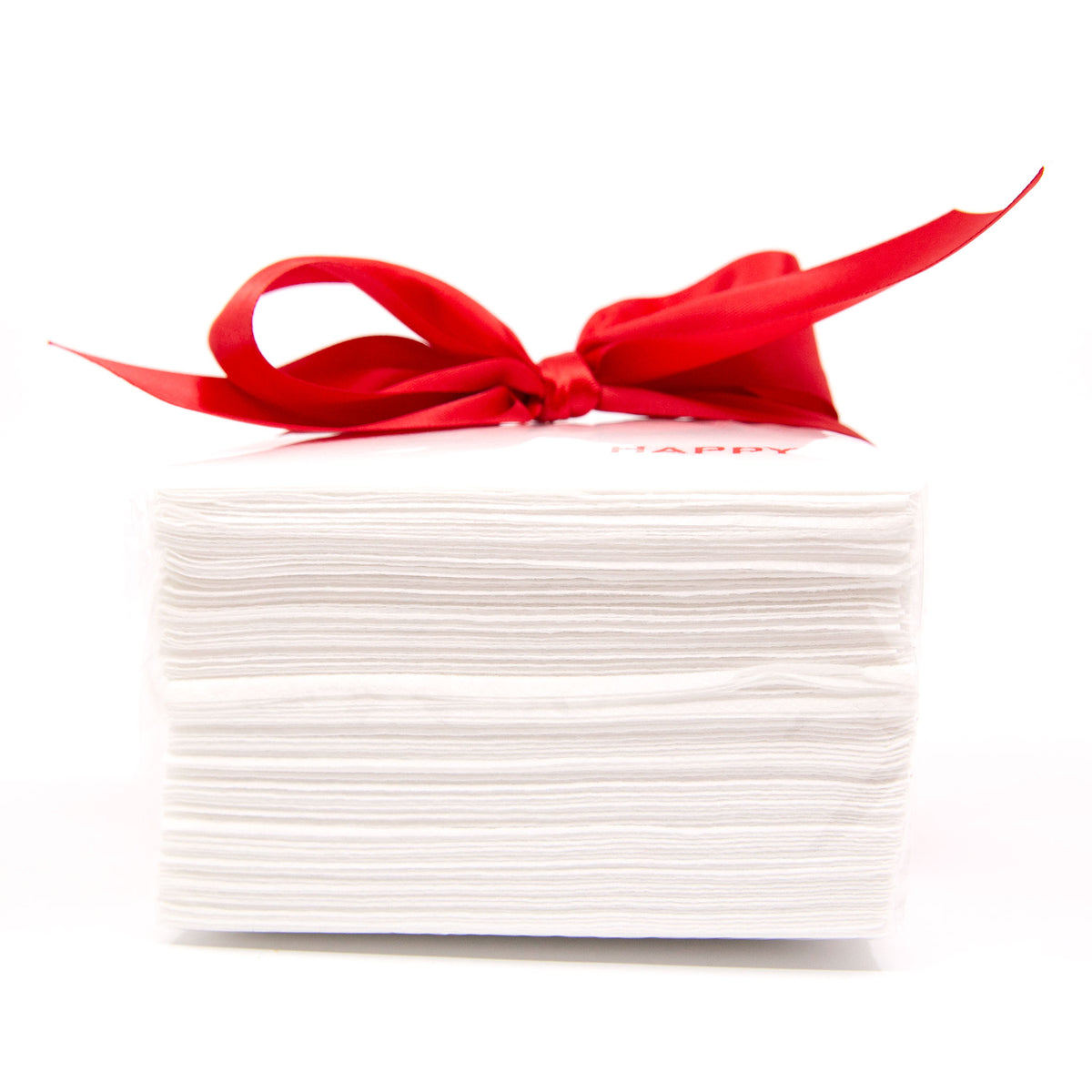 Red Happy Napkins