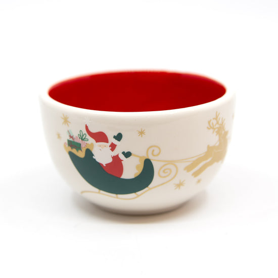 Vintage Christmas Village Appetizer Bowl